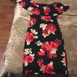 Midi off the shoulder dress